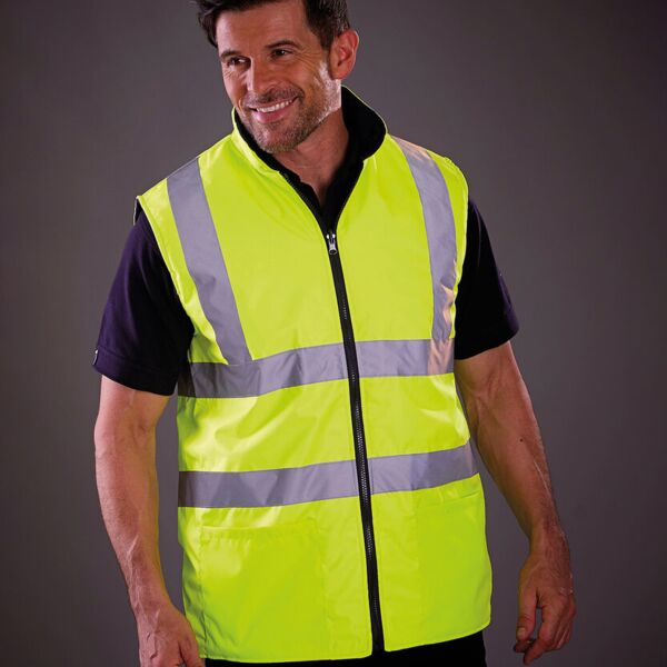 Hi-vis reversible fleece bodywarmer (HV008F) Thumbnail