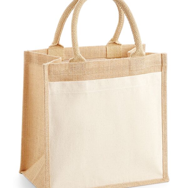 Westford Mill Pocket Jute Midi Tote Bag Thumbnail